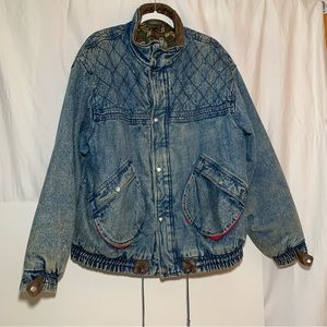 Vintage MTO International denim jean Jack coat with southwestern insulated liner